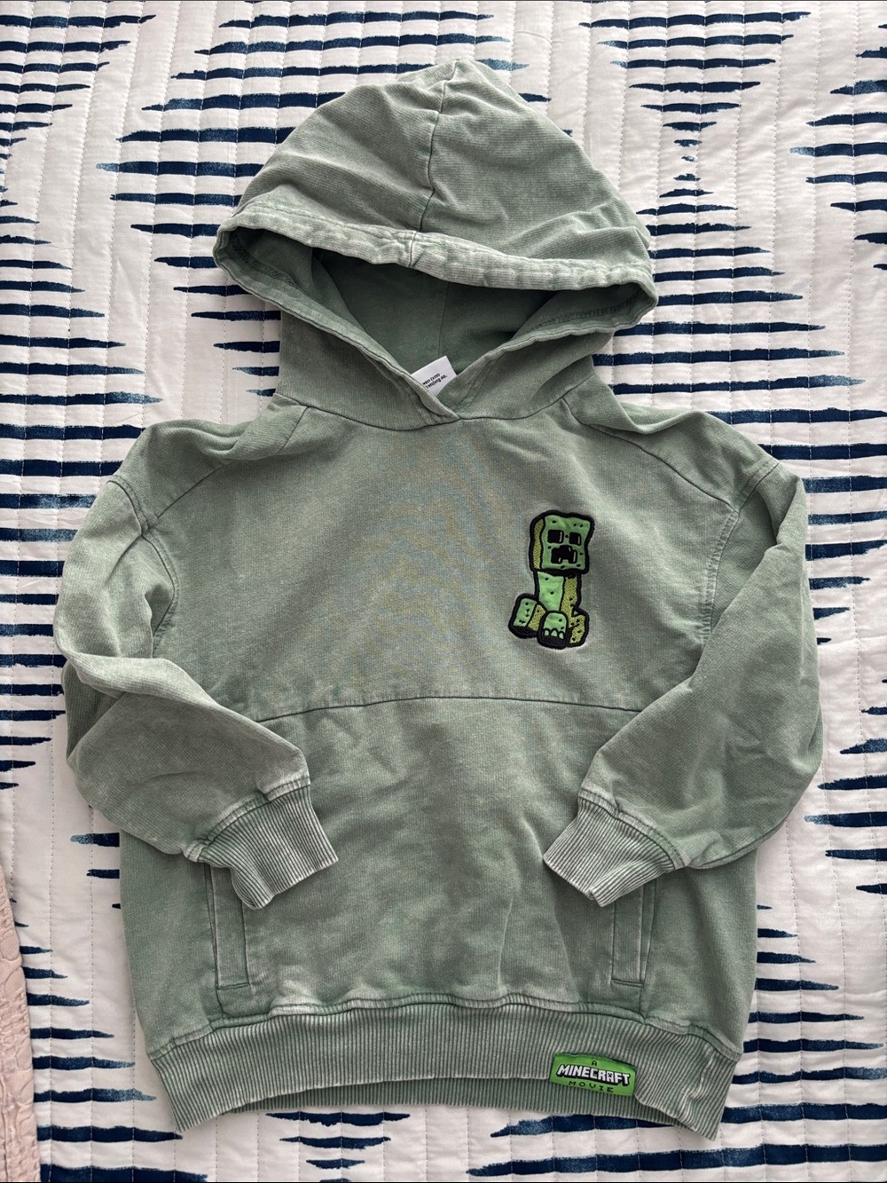 Kids Green Creeper Hoodie Sweatshirt size XS